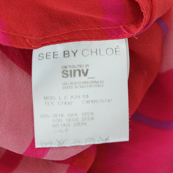 See by Chloe Silk Blouse Pink - Picture 11 of 12
